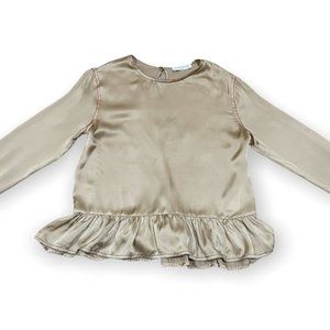 Sandro Gold Silk Blouse